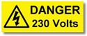 Picture of Danger 230 Volts 50mm x 20mm