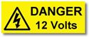 Picture of Danger 12 Volts 50mm x 20mm