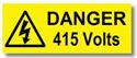 Picture of Danger 415 Volts 50mm x 20mm