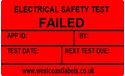 Picture of PAT Testing  - FAILED RED