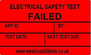 Picture of PAT Testing  - FAILED RED