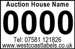Picture of 10 Rolls of 1000 38mm x 25mm White Auction Labels