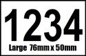 Picture of Sequential Numbers 76mm x 50mm White