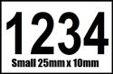Picture of Sequential Numbers 25mm x 10mm  Label