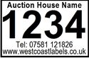 Picture of 10 Rolls of 500 38mm x 25mm White  Auction Labels