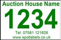 Picture of Auction Labels 38mm x 25mm Green Print