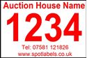 Picture of Auction Labels 38mm x 25mm Red Print