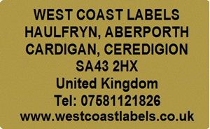Picture of GOLD  ADDRESS Labels Personalised - 38mm x 25mm