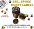Picture of Copy of HONEY LABELS BLACK ROUND GOLD OR SILVER  FOIL PRINT